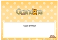 Large DL Happy Birthday GRANDMA insert with Cute Little Tiger
