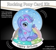 3D Shaped Rocking Card Mini Kit - Cute Little Pony Carousel 