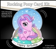 3D Shaped Rocking Card Mini Kit - Cute Little Pony Princess