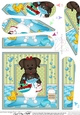 Fan Pyramage Topper - Bathtub Buddies - Little Chocolate Labrador Dog