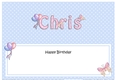 Large DL Happy Birthday CHRIS insert