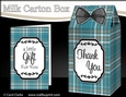 3D Tartan Milk Carton Treat Box Mini Kit