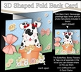 3D Shaped No-Hole Fold Back Card Kit - Flowerpot Friends - Little Spotty Dog Mitzi