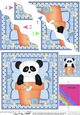 Flower Pot Friends Cute Little Panda Bear Wavey Corner Stacker