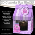 Mini Milk Carton Cupcake Treat Box Mini Kit - Cute Little Dino