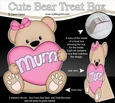 3D Mothers Day Treat Box Mini Kit - Cute Teddy Bear has a Heart for Mum