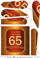 65th Birthday Grandad Beer Label Fan Pyramage Topper
