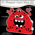 3D Shaped Card Kit - Cute Alien Monster Vaef