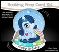 3D Shaped Rocking Card Mini Kit - Cute Little Pony Moondancer