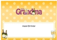 Large DL Happy Birthday GREAT GRANDMA insert with Champagne