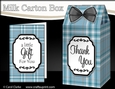 3D Tartan Milk Carton Treat Box Mini Kit