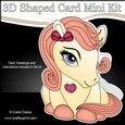 3D Shaped Card Mini Kit - Cute Little Pony Buttercup 