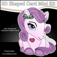 3D Shaped Card Mini Kit - Cute Little Pony Autumn