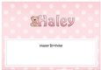 Large DL Happy Birthday HALEY insert