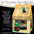3D Mini Milk Carton Cupcake Treat Box Mini Kit - Cute Little Dino has an Easter Egg