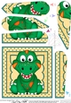 Cute Little Dinosaur Fan Pyramage Topper