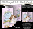 3D Shaped No-Hole Fold Back Mini Kit - Country Cottage Girlz Zoe has a Bouquet of Roses