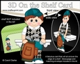 3D On the Shelf Card Kit - Young Boy Kriss plays Golf