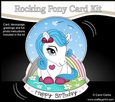 3D Shaped Rocking Card Mini Kit - Cute Little Pony Snowflake