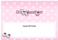 Large DL Happy Birthday GREAT GRANDDAUGHTER insert with Cupcakes