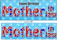Large DL Happy Birthday MOTHER IN LAW 3D decoupage UK Union Jack