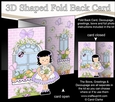 3D Shaped No-Hole Fold Back Mini Kit - Country Cottage Girlz Suzi has a Pot of Pretty Flowers