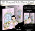 3D Shaped No-Hole Fold Back Mini Kit - Country Cottage Girlz Suzi has a Pot of Pretty Flowers
