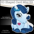 3D Shaped Card Mini Kit - Cute Little Pony Moondancer