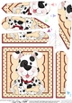 Cute Little Spotty Dog Fan Pyramage Topper