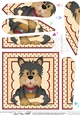 Cute Little Yorkie Dog Fan Pyramage Topper