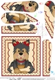 Cute Little Yorkie Dog Fan Pyramage Topper