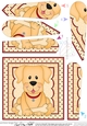 Cute Little Golden Labrador Dog Fan Pyramage Topper