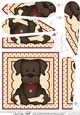 Cute Little Chocolate Labrador Dog Fan Pyramage Topper