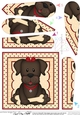 Cute Little Chocolate Labrador Dog Fan Pyramage Topper