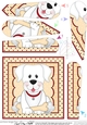 Cute Little White Labrador Dog Fan Pyramage Topper