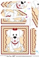 Cute Little White Labrador Dog Fan Pyramage Topper