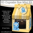 Mini Milk Carton Cupcake Treat Box Mini Kit - Cute Little Dino