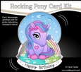 3D Shaped Rocking Card Mini Kit - Cute Little Pony Amethyst