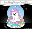 3D Shaped Rocking Card Mini Kit - Cute Little Pony Feather