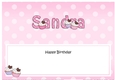 Large DL Happy Birthday SANDRA insert