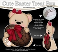 3D Mothers Day Treat Box Mini Kit - Cute Teddy Bear has an Easter Egg