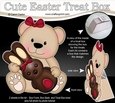 3D Mothers Day Treat Box Mini Kit - Cute Teddy Bear has a Choc Easter Bunny