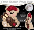 3D Mothers Day Treat Box Mini Kit - Cute Teddy Bear has a Choc Easter Bunny