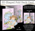 3D Shaped No-Hole Fold Back Mini Kit -  Country Cottage Girlz Liz has a Basket of Flowers