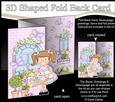 3D Shaped No-Hole Fold Back Mini Kit -  Country Cottage Girlz Liz has a Basket of Flowers