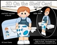 3D On the Shelf Card Kit - Cute Little Toddler Ajax has a Fidget Cube