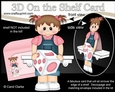 3D On the Shelf Card Kit - Cute Little Toddler Juliette has a Fidget Cube