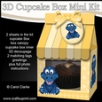 Mini Milk Carton Cupcake Treat Box Mini Kit - Cute Little Dino