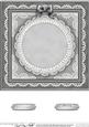8 x 8 Pearls, Lace and Ribbon Plain Card Base