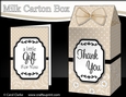 3D Spots & Flowers Milk Carton Treat Box Mini Kit
